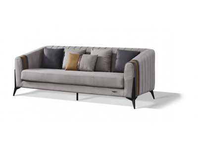 Sofagarnitur 3+1+1 Sitzer Set Design Sofas Polster Couchen Textil Leder Relax