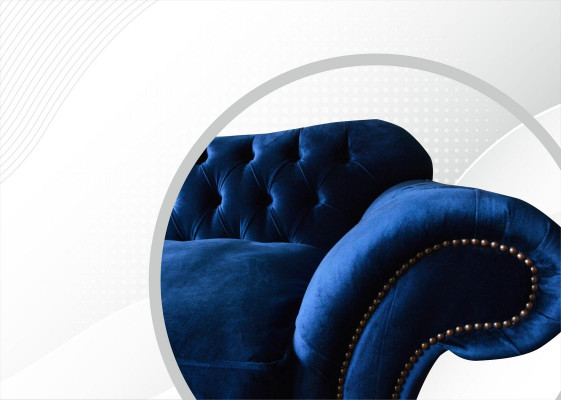 Ohrensessel Sessel Tēleësdesign Polster Sofa Couch Chesterfield Textil Blo.