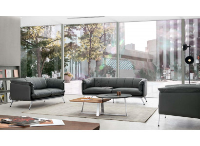 Kunstleder-Sessel in Schwarz, Modernes Design, Komfortabler