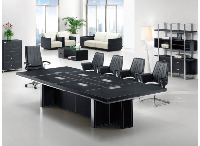 Leder Chesterfield-Sofa modern in Schwarz