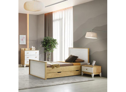 Bett Nachttisch Kommode stilvolle Möbel für Ihr Schlafzimmer 3-tlg. Set