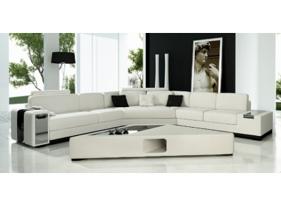 Ledersofa Ecksofa Sofa Couch Polster Designer Eckgarnitur Wohnlandschaft Lima