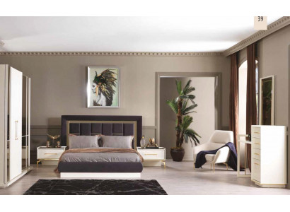 Schlafzimmer Set Kleiderschrank Nachttische Konsole Kommode + Spiegel