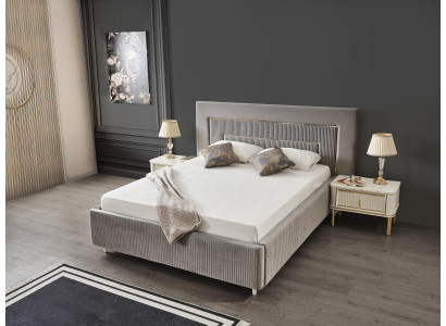 Schlafzimmer Bett 2x Nachttische Luxus Betten Set Komplett Design Möbel 3tlg.