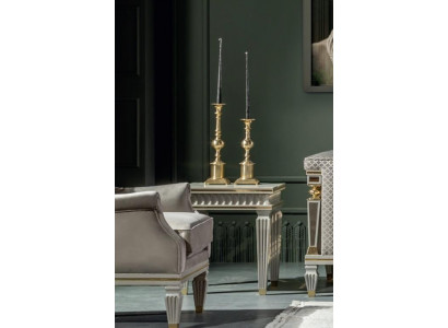 Beistelltisch Weiß Couchtisch Tisch Wohnzimmer Möbel Metall Tische Modern Neu