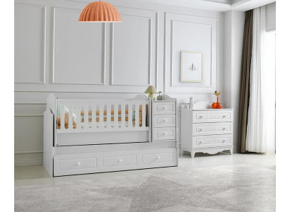 Bett Stauraum Kommode Babyzimmer Modernes Design Funktional Stilvoll Möbel