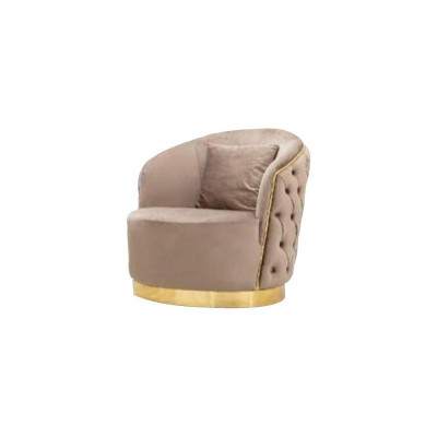 Designer Wunnzëmmer Set 3-Sëtzer Canapé an Fauteuil Beige Faarf 2tlg. nei