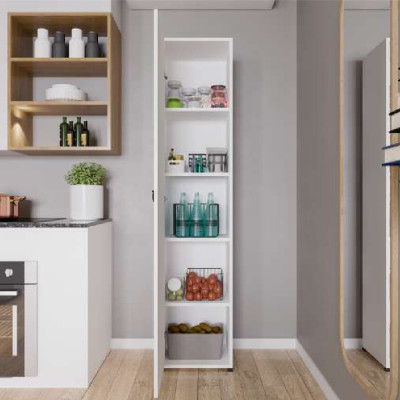 Buedzëmmerkast Wäiss Faarf Modern Luxus Rechteckeg Biedkapp Buedzëmmer