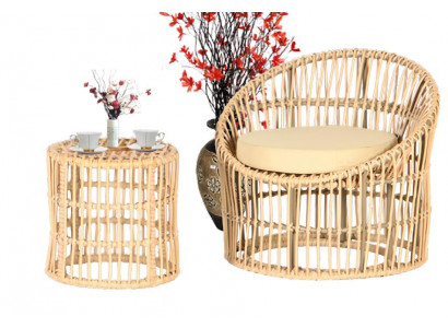 2tlg Garten Möbel Set  Möbel Sitzmöbel GartenGarnitur Terrasse Couchtisch Sessel