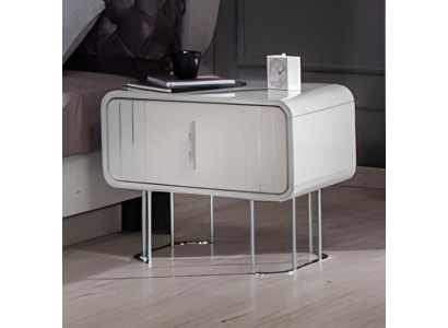 Nachttisch Nachtschränkchen Nachtschrank Weiß Holz Design Schrank
