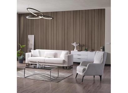 Wohnzimmer Sofagarnitur Dreisitzer Sessel Couch Set Sofa 3 Sitzer Luxus Sessel