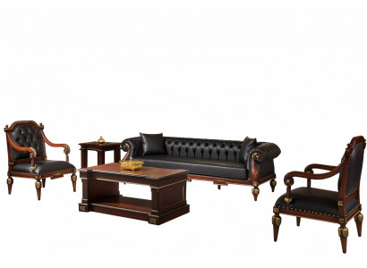 Sofa Set Chefzimmer Geschäftsführer Büro Manager Büromöbel Arbeitszimmer 5tlg