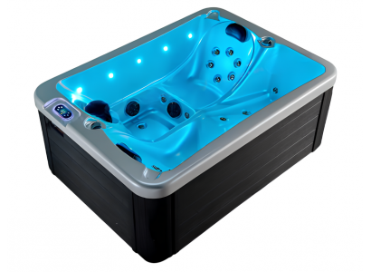 Hydromassagewanne Whirlpool Blubberbad Sprudelwanne Hydromassagebad 200x145 cm