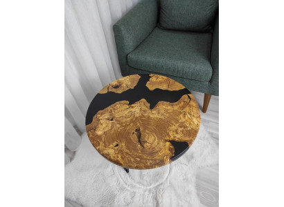 Luxus Couchtisch Braun Holz Design Rund Möbel Wohnzimmer Hochwertig Couchtisch