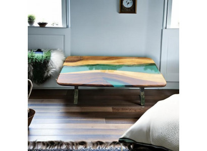 Luxus Couchtisch Rechteckig Design Holz Braun Möbel Wohnzimmer Couchtische