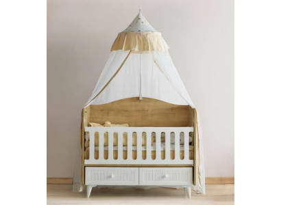 Babybett Stilvoll Zelt Holzoptik Praktische Schubladen Modernes Design Komfort