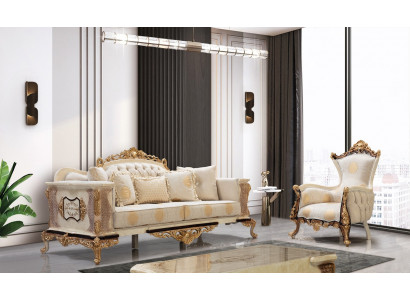 Sofagarnitur 3+1 Sitz Couchtisch Chesterfield Sofa Sessel Luxus 2tlg Sofort