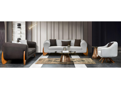 Moderne Sofagruppe Sofa Couch Sitzgarnitur Polstergarnitur Sofaset  3+3+1
