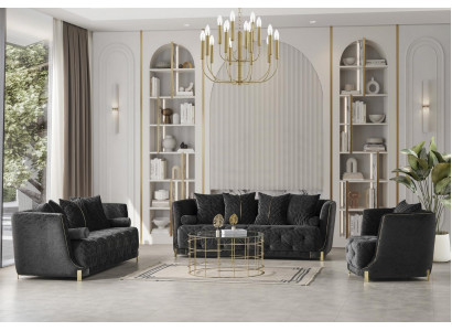 Sofagarnitur 2x 3-Sitzer Sofas Set Design Sofa Polster Couchen Modern Sessel