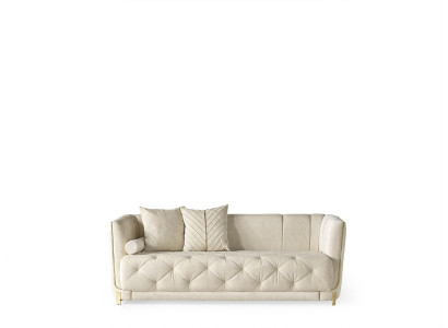 Polstersofa Dreisitzgarnitur Dreisitzer 3er-Sofa Dreisitzcouch Sofa Beige
