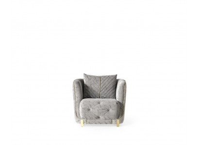 Sessel Lounge Designer Lehn Moderne Sessel 1 Sitzer  Polster Textil stilvoll