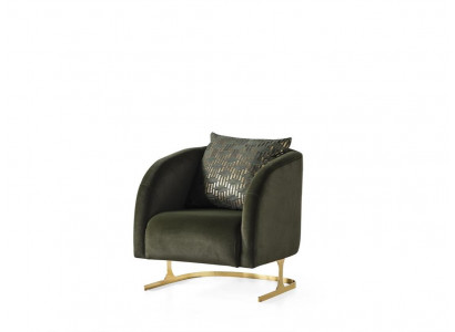 Sessel Club Lounge Designer Lehn Moderne Sessel grün 1 Sitzer  Polster