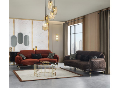 Wohnzimmer Top-Qualität 2x 3-Sitzer Sofas Luxuriöse Polster Couchen Sitzmöbel