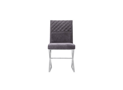 Stuhl Grau Design Wohnzimmer Esszimmer Stühle Polster Lehnstuhl Möbel Neu