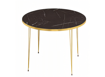 Schwarzer Holz-Couchtisch im modernen Design
