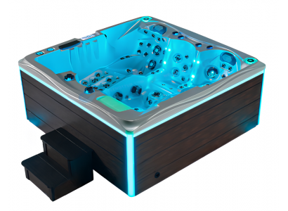 Sprudelbad Outdoor Whirlpool Hydromassagewanne Massagebad Hot Tub 210x210cm