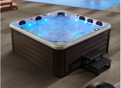 Outdoor Spa Whirlpool Whirlwanne Außenwhirlpool Heißwasserbecken 220x220 cm