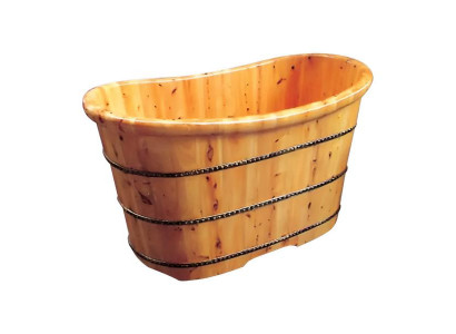 Badewanne Holzbadewanne Holzzuber Bad Entspannungsbad Badezuber 120x65 cm