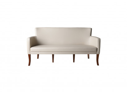 Weißer Kunstleder Dreisitzer Designer Ledersofa Wohnzimmer Möbel