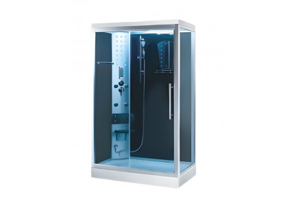 1Glaskabine Design-Dusche Komfortdusche Duschkabine Wellnesskabine 120x90 cm