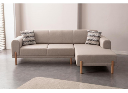 Bequemes Ecksofa mit großzügiger Sitzfläche und stilvollem Design