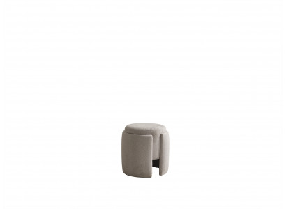 Beiger Polsterhocker Designer Rundhocker Edler Sitzhocker Möbel