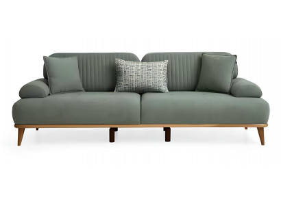 Bequemer 3-Sitzer Designer Polstercouch Wohnzimmer Edle Textilsofas