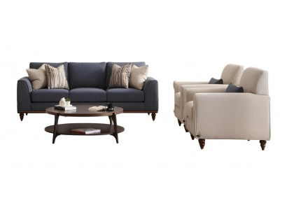 Wohnzimmer-Set mit 3-Sitzer und Sessel – Modern und Komfortabel