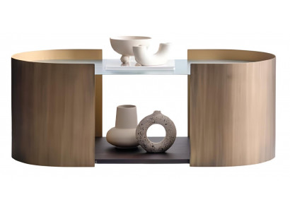 Beiger Ovaltisch Designer Wohnzimmer Couchtisch Designer Ablagetisch