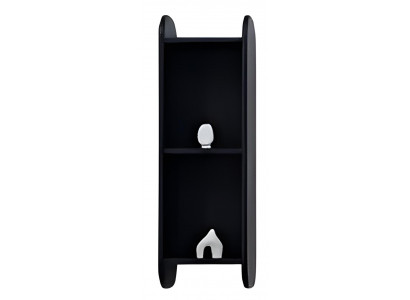 Stilvoller Schwarzes Holzregal Regal für das Wohnzimmer Designermöbel Regale
