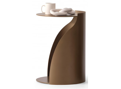 Beistelltisch mit geschwungener Form und modernem Design