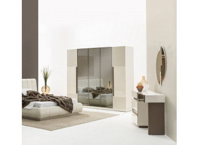 3-tlg. Schlafzimmer-Set – Kleiderschrank, Schminktisch & Spiegel für Ihr Zuhause