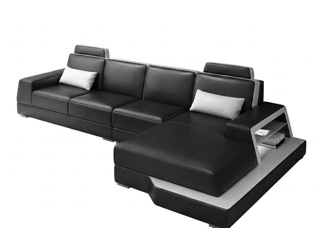 EckSofa L-Form Modern Schwarz Exklusive Eckgarnitur Sofalandschaft