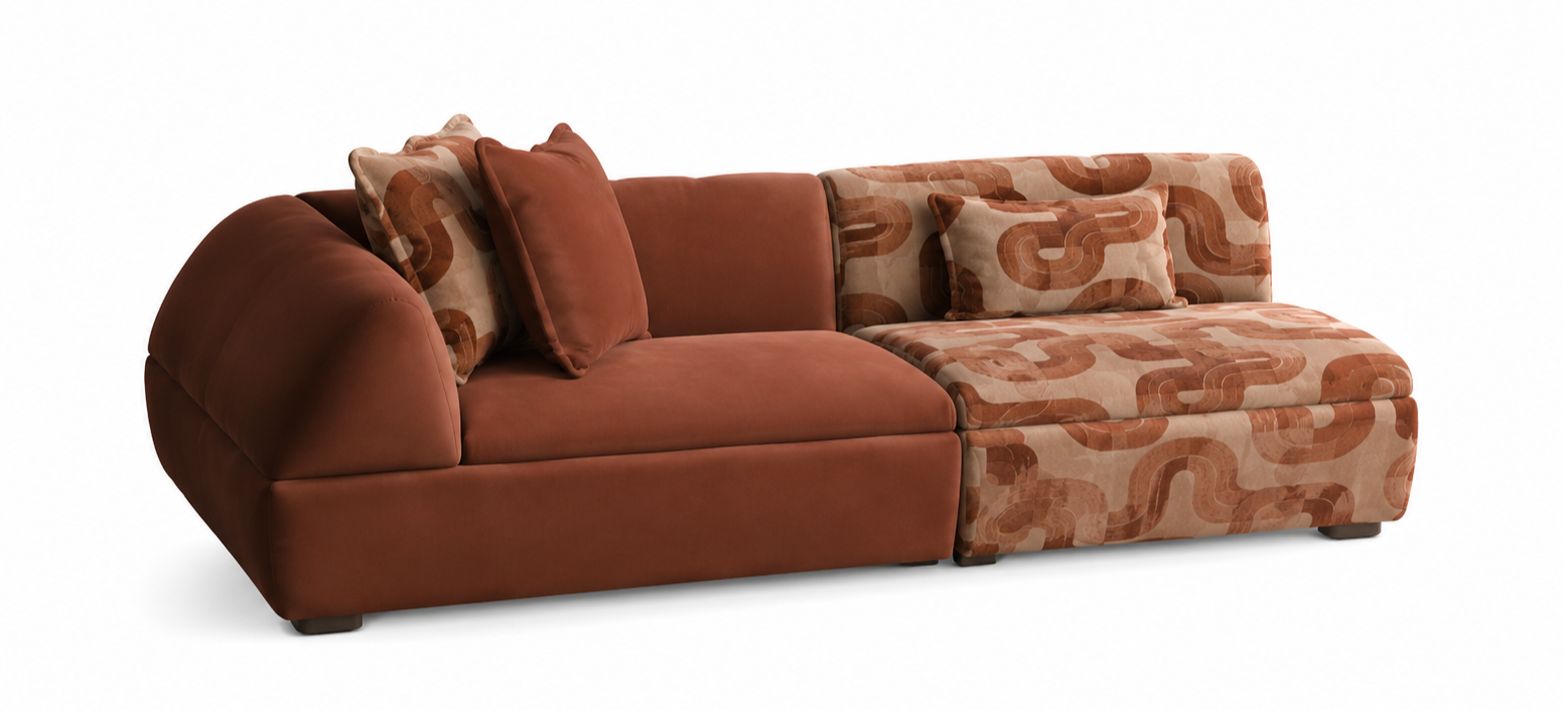 3 Sitzer Sofa Braun Wohnzimmer Stil Modern komfortabel bequem