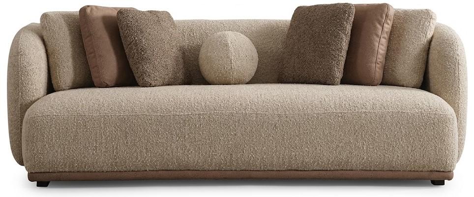 3 Sitzer Sofa Beige Modern Wohnzimmer geräumig komfortabel